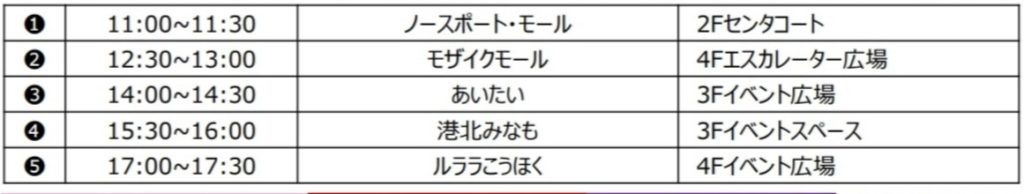セン北節分イベントのタイムスケジュール