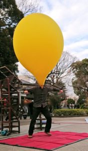大道芸人GEN(ジェン)の風船人間、上野公園でのヘブンアーティスト活動