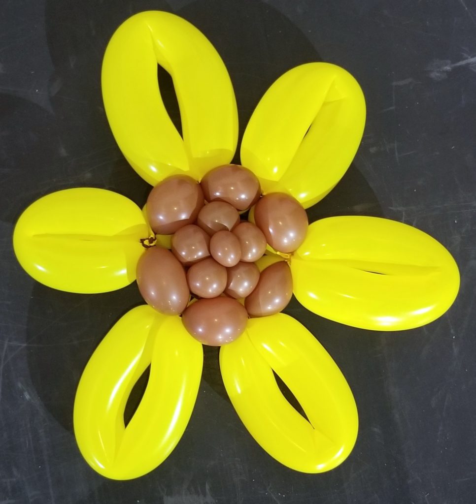 花のバルーンアートのひまわり
