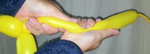バルーンアートのもみほぐし後