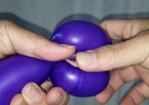 風船の端の結び方