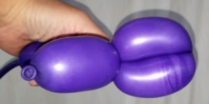 バルーンアートの2本の玉を途中で作るやり方