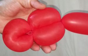 バルーンアートのワープの技術を使った風船