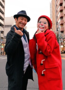 アルジェントさーかすの大道芸人GEN(ジェン)とクラウンアルくん